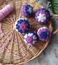 Summer Seconds Crochet Christmas Bauble Decoration Set of 5 Purple Mix 