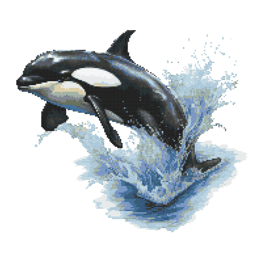 KILLER WHALE - Cross Stitch Pattern - Cross Stitch Chart