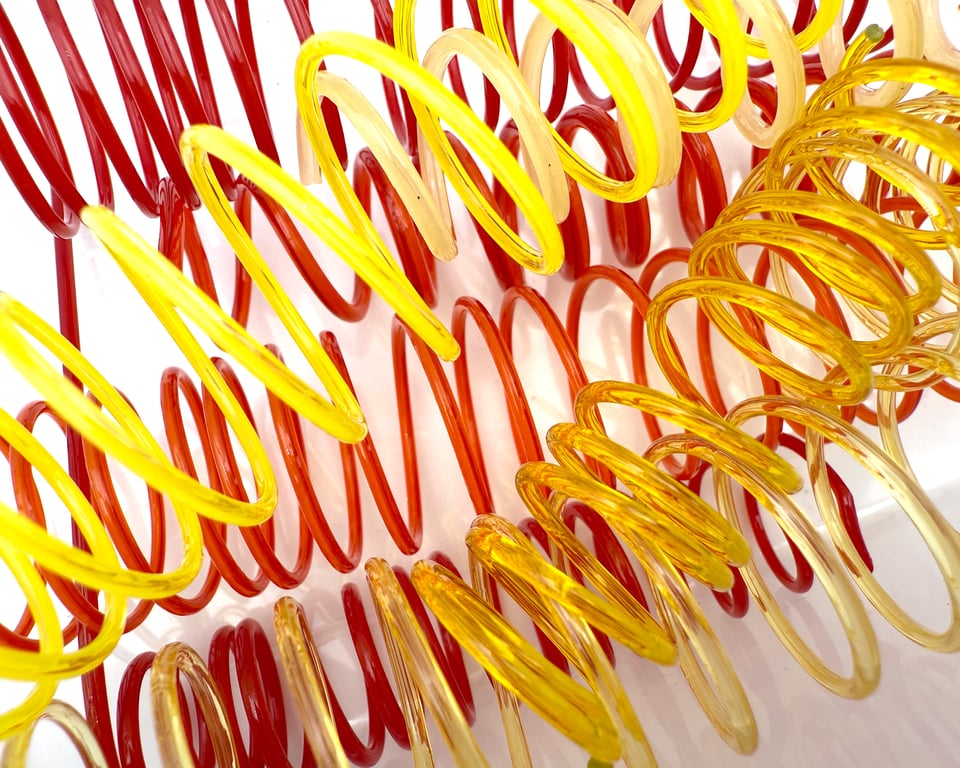 50g Hot mix vitrigraph coils, springs, spirals, Bullseye Glass 90coe