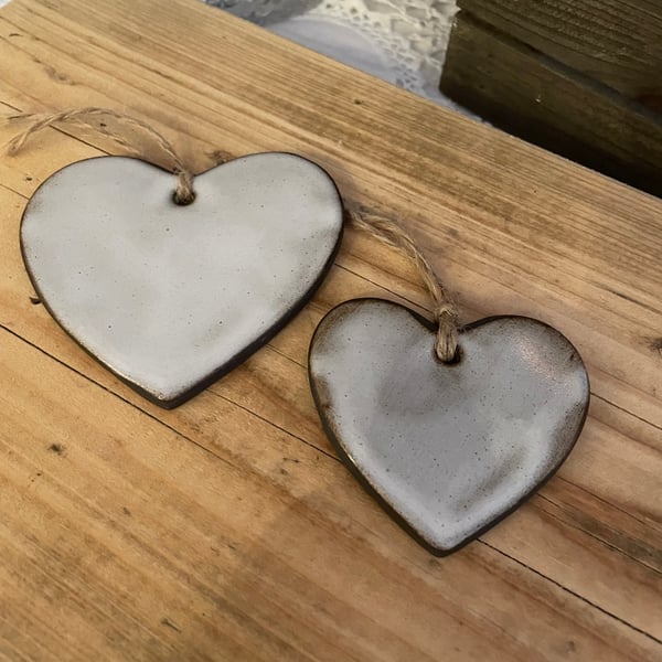 Handmade Ceramic Heart with Twine