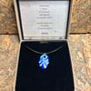 Striking Blue & White Pendant Necklace, Unique Eco Friendly Gifts, Christmas.