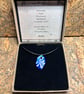 Striking Blue & White Pendant Necklace, Unique Eco Friendly Gifts, Christmas.