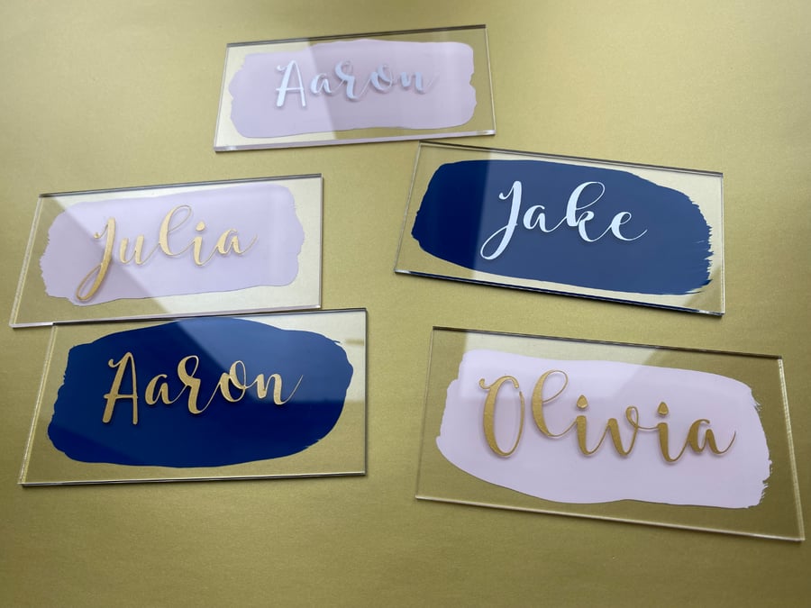 Personalised handpainted Acrylic NAME place CAR... Folksy