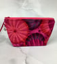 Sea urchin makeup bag, Shells zip bag, 2 size options, Handmade - Image 3