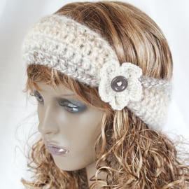 Crocheted Chunky Headband  Earwarmer 