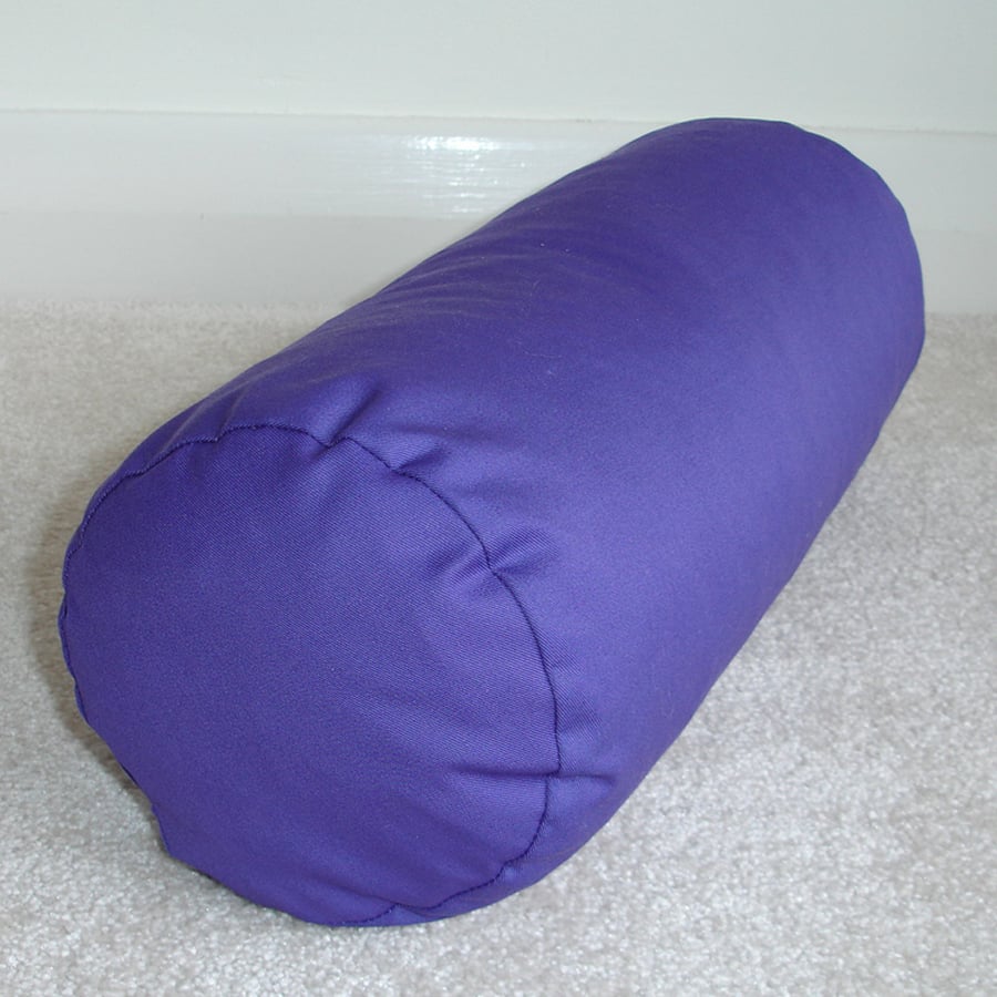 Purple Bolster Pillow Cover 8x18 Round Cylinder Plain Block Neckroll Cushion