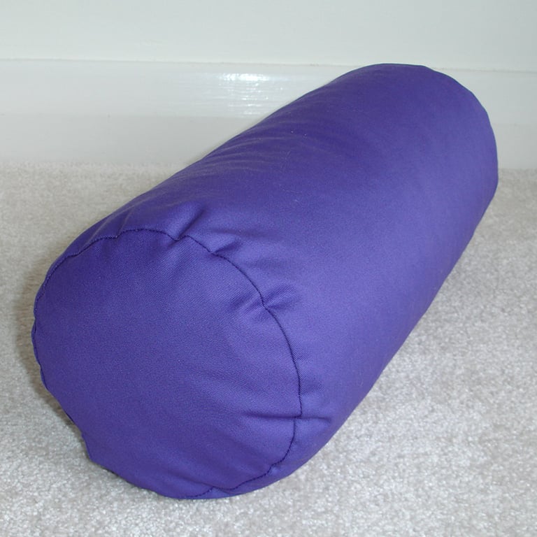 Purple Bolster Pillow Cover 6x16 Round Cylinder Plain Block Neckroll Cushion