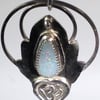 Flame flower Opal pendant