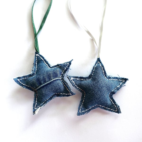 Denim Stars - Set of 2 - MADE TO ORDER