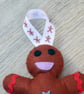 Festive Felt Gingerbread Man Hanging Christmas Tree Decoration - Image 6