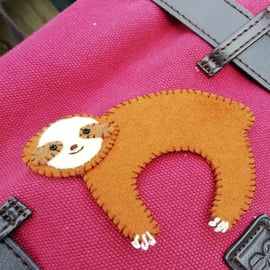 Cute Felt Sloth Brooch