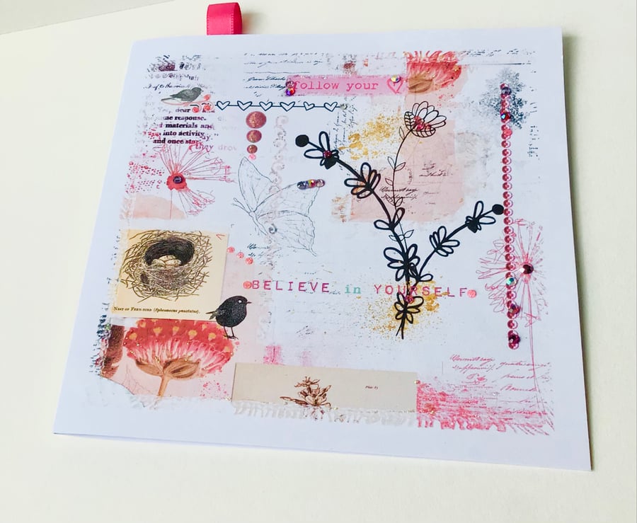 Greeting,Blank Card,Thoughtful,Encourage, Personalised,Printed,Handfinished 