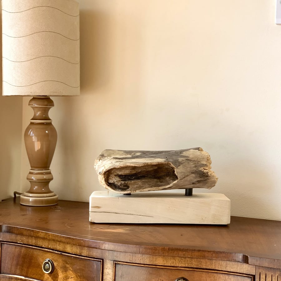 Handmade Unique Driftwood Sculpture  Modern Abstract Original Coastal Art