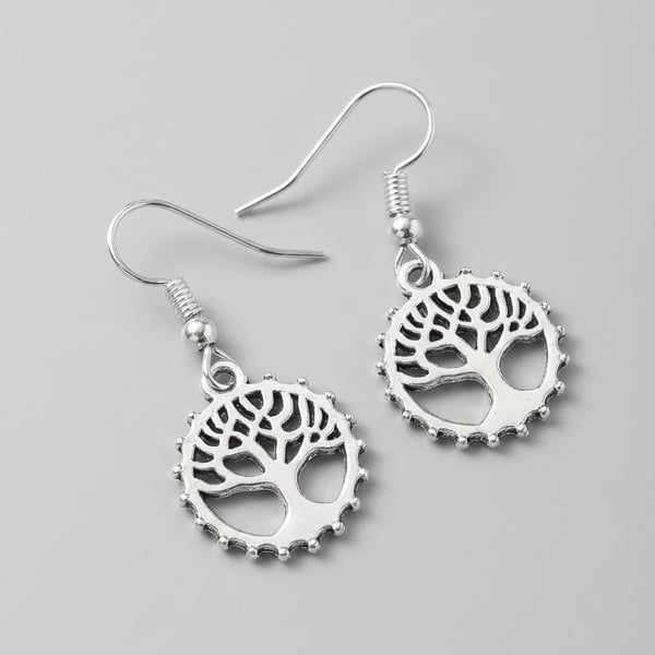 Silver Tree of Life Earrings 