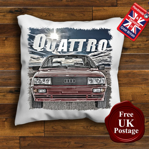 Audi Quattro Cushion Cover, Choose Your Size