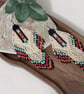 Handmade Miyuki Bead Fringe Earrings in a Native American Inspired Design - Image 6