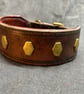 Handmade studded leather dog collar large Perfectly imperfect - Image 3
