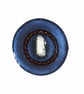 Tensor Ring Pocket Puk, 144mhz Deep Blue Quartz Crystal