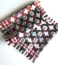 Handwoven Lambswool Cowl in Reds and Green 2 - Image 1