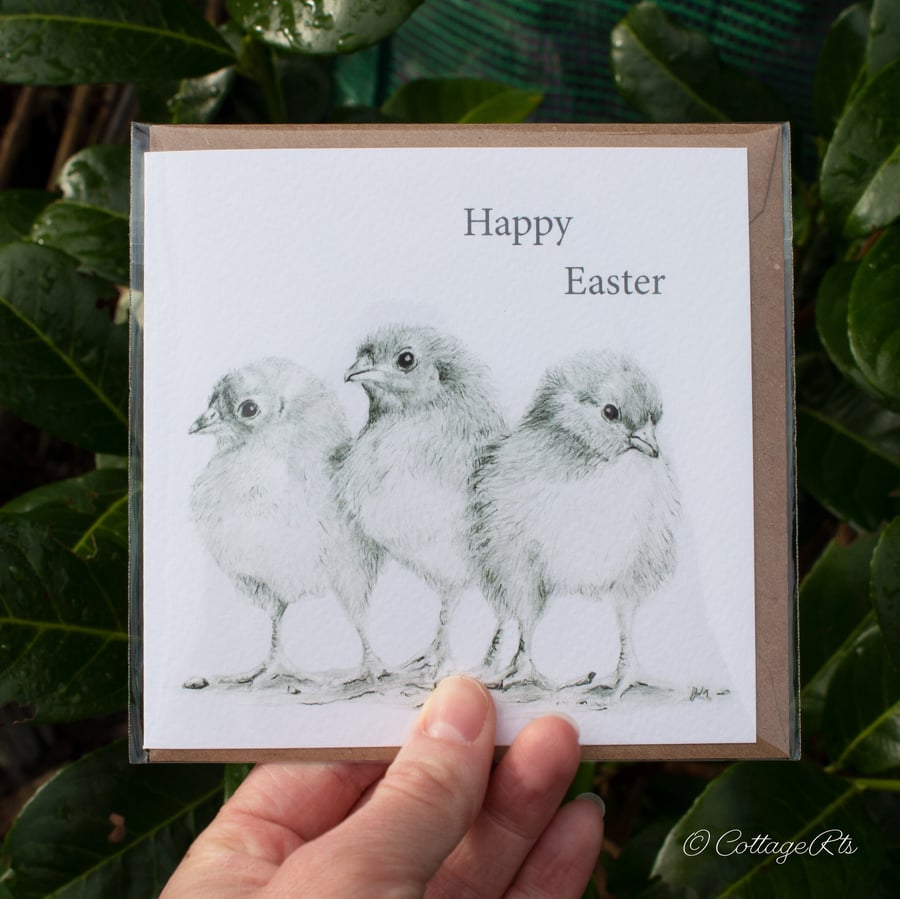 Chick Easter Card Hand Designed By CottageRts