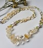 Citrine, Peridot & Freshwater Pearl Sterling Silver Necklace - Image 1