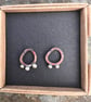 Copper and Silver Mismatched Seed Pod Stud Earrings - Image 5