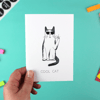 Cool Cat A6 Greetings Card