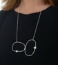 Sterling Silver Shaped Wire And Silver Rock Necklace  - Image 9
