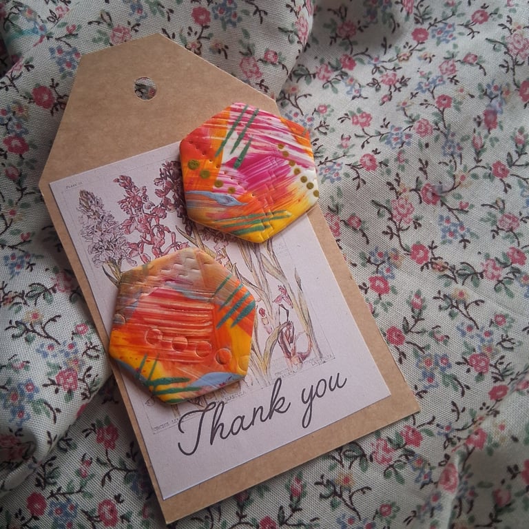 CLEARANCE! polymer clay earrings handmade- reduced-no b4