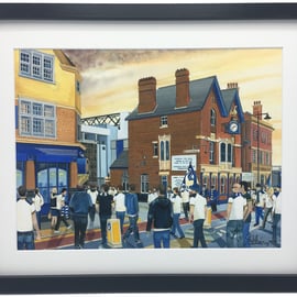 Tottenham, White Hart Lane, Framed Football Art Print. 20” x 16” Frame Size