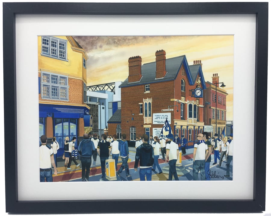 Tottenham, White Hart Lane, Framed Football Art Print. 20” x 16” Frame Size