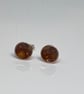 Terracotta patchwork enamel stud earrings - Image 3