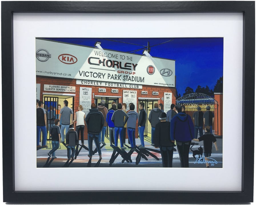Chorley, Framed & Unframed Fine Art Print Football Club FC, Victory Park Gift