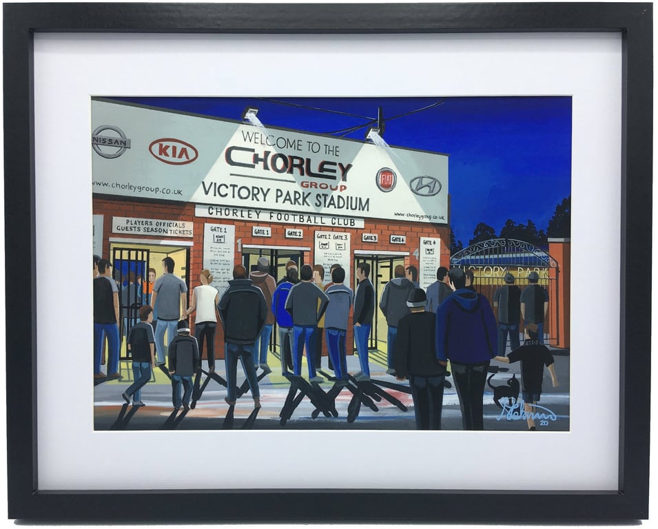 Chorley, Framed & Unframed Fine Art Print Football Club FC, Victory Park Gift