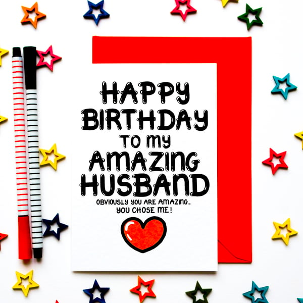 Funny Husband Birthday Card From Wife, Husband