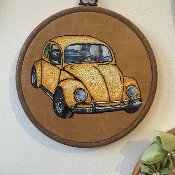 Yellow VW beetle 