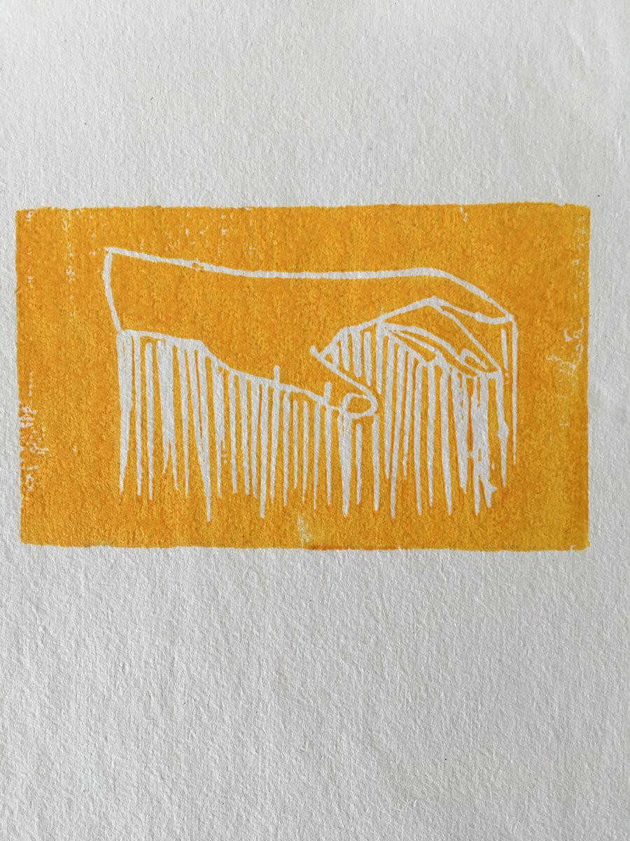 Handmade limited edition linocut print, Nona 