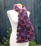 Crochet Broomstick Lace Scarf in Colinette Summer Berries Mohair - Image 4