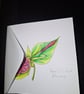 Original Handpainted Greeting Card-Four O Clock Flower - Image 3