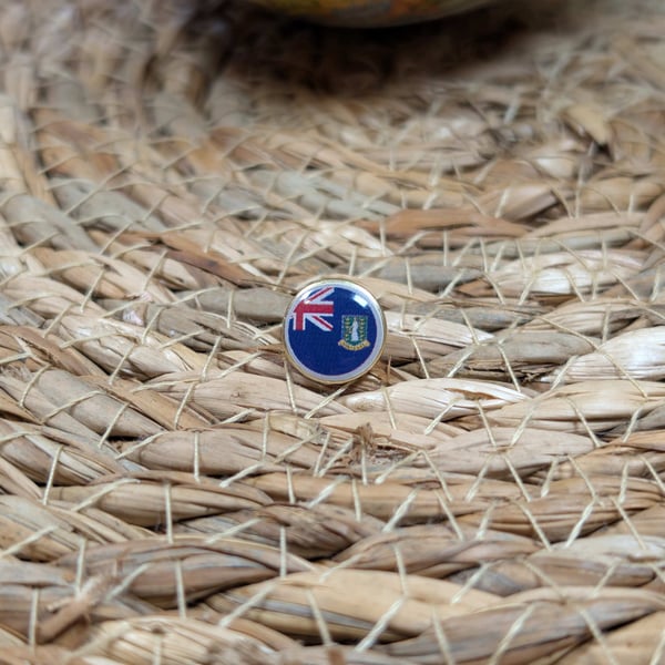 British Virgin Islands Flag Map Pin – Caribbean Travel Map Push Pin for Wood map