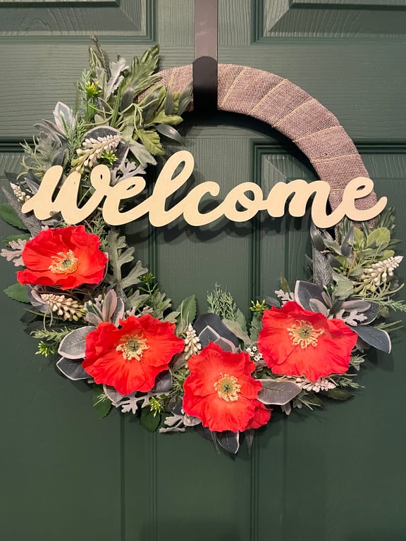 Handmade Spring Door Wreath,38cm Floral Wreath