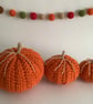 PUMPKINS .Set of 3. Autumn. Orange. Traditional. Home decor. Halloween. - Image 5