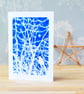SALE - Pack of 4 Christmas cards from Cyanotype images, Shop early 2024 - Image 4