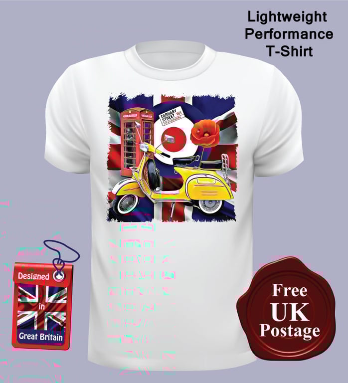 Vespa Scooter T Shirt, Mens T Shirt, Choose Your Size