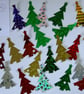 25 Christmas Tree Sizzix die cuts for embellishing cards, table decoration. - Image 1