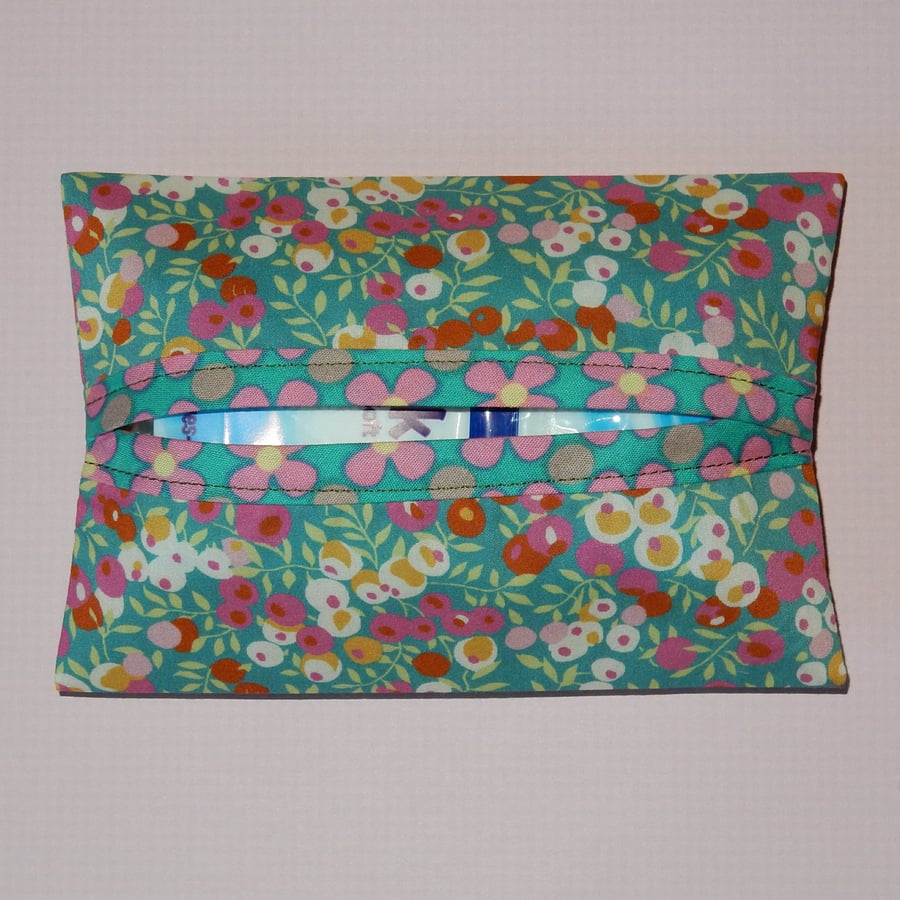 Tissue holder  Liberty print green