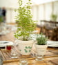 Customisable Hand Painted Plant Pot - Ivory Base With Decorative Foliage - Image 9