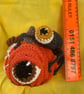 Halloween Decoration Spooky Spider on Pumpkin. Indoor Family Heirloom. Crocheted - Image 9