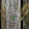 CLEARANCE Eco Silver pumpkin hoop pendant