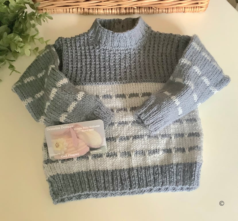 Baby Boy's Cosy Soft Knitted Jumper  3 - 9 months 
